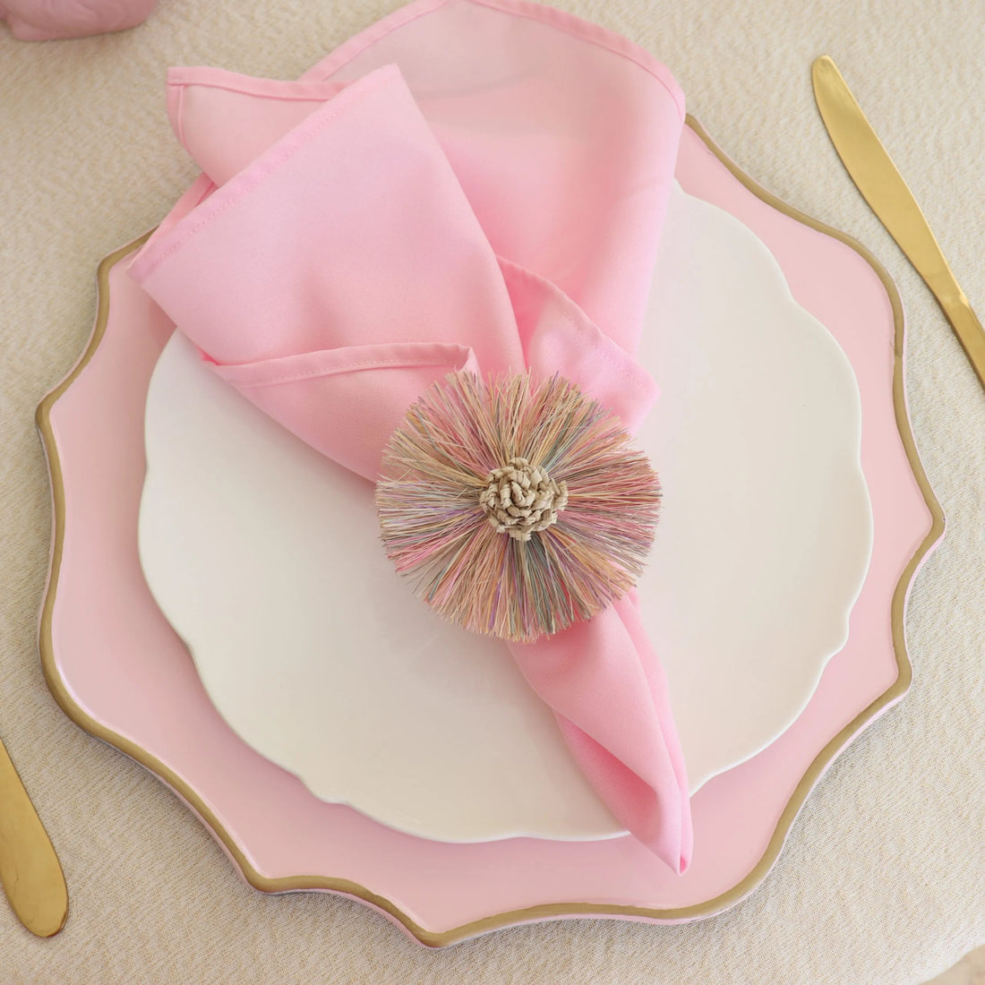 Pastel Fringe Napkin Ring