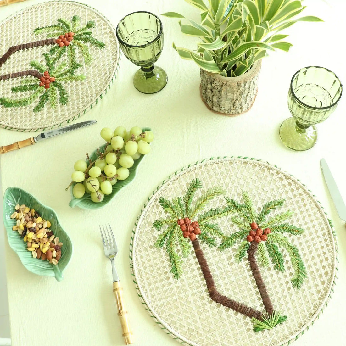 Palm Tree Embroidered Placemat