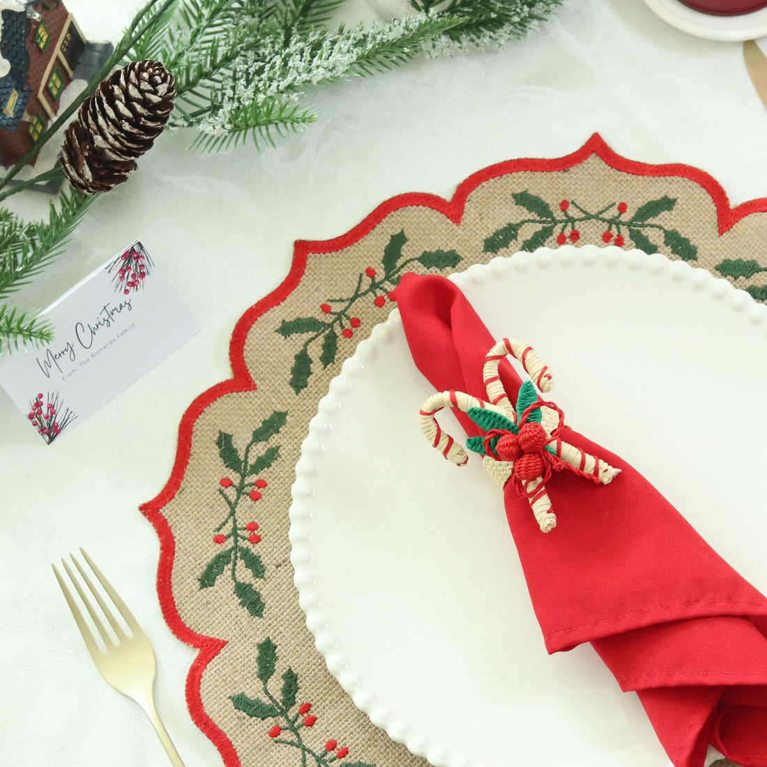 Double Candy Cane Napkin Ring