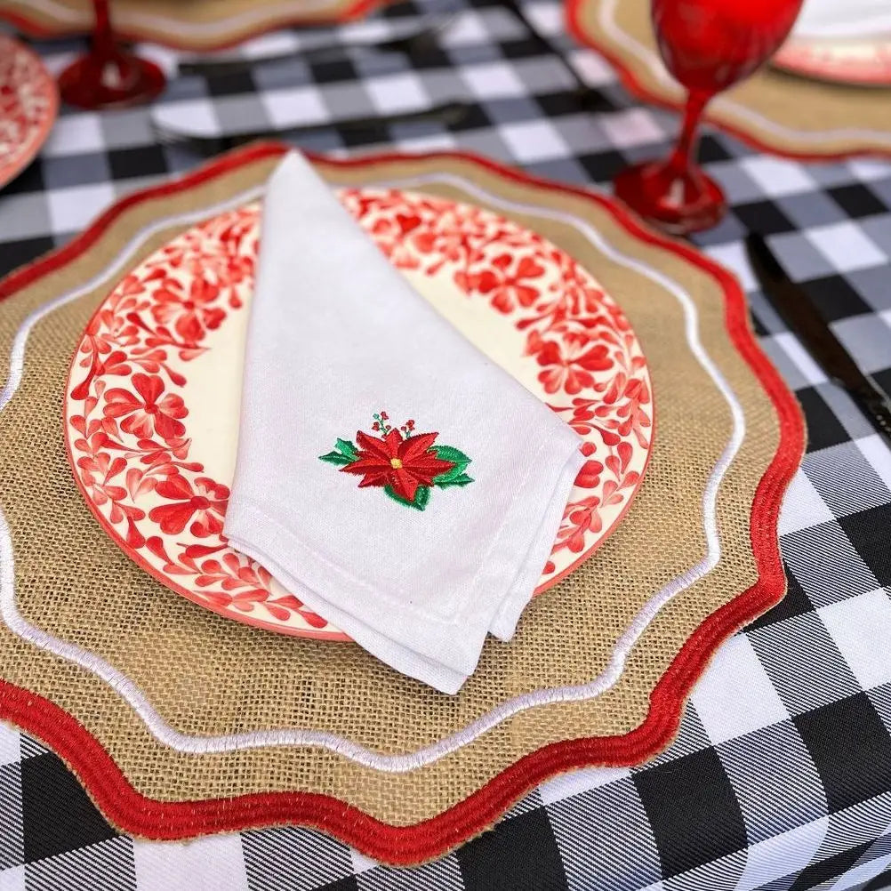 Scallop Burlap Placemat